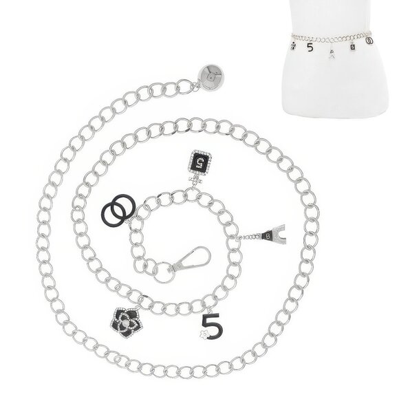 Fashionista Multi Charm Link Chain Belt - Picture 2 of 2